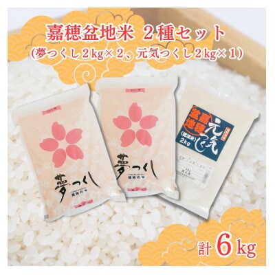 嘉穂盆地米2種セット(夢つくし・元気つくし)(計6kg)(精米)