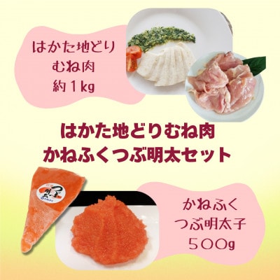 はかた地どりむね肉・かねふくつぶ明太セット