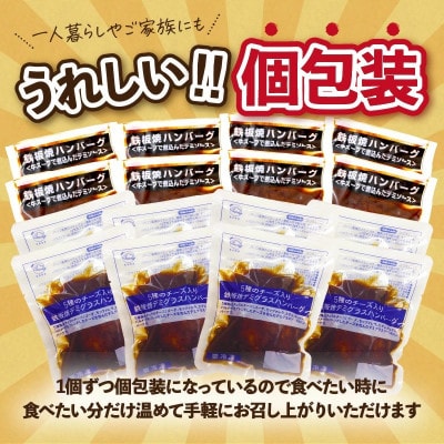 デミソースのハンバーグ2種(プレーン&チーズ) 計16個