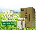【毎月定期便】八女茶　煎茶ペットボトル　500ml×24本全3回