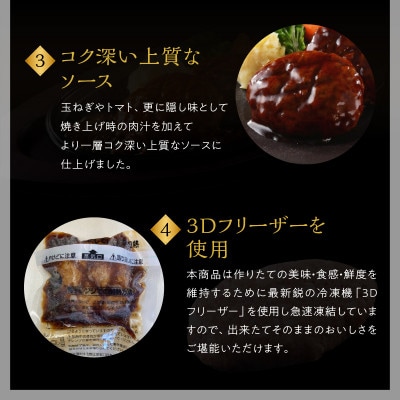 【レンジ対応!】博多和牛熟成ハンバーグ/特製デミソース (10個入り)
