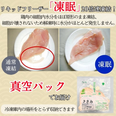 はかた地どり ささみ肉(1kg)真空パック凍眠 鶏肉の中でもヘルシーなササミです