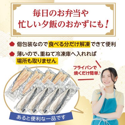食べやすい!個包装で便利!【骨取り】さば使用塩さば(昆布塩味) 20枚入 家庭用 個食おかず 飯塚市