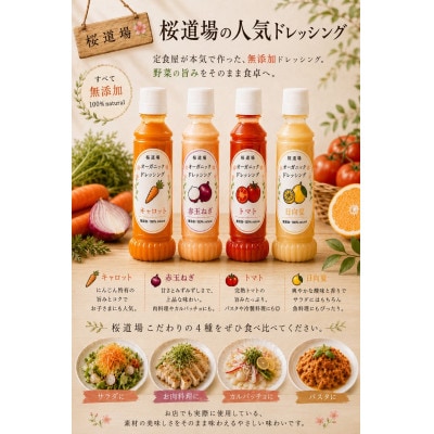 4種の彩り野菜のドレッシング 各1本