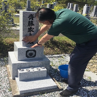 釧路市のお墓を優しく洗い綺麗に整えるサービス ふるさと納税 清掃 F4F-1187