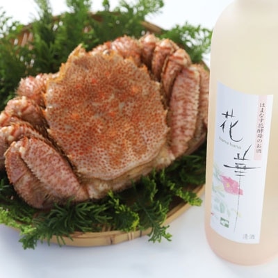 釧路福司はまなす花酵母のお酒と毛がに400gのセット ふるさと納税 酒 かに F4F-5344
