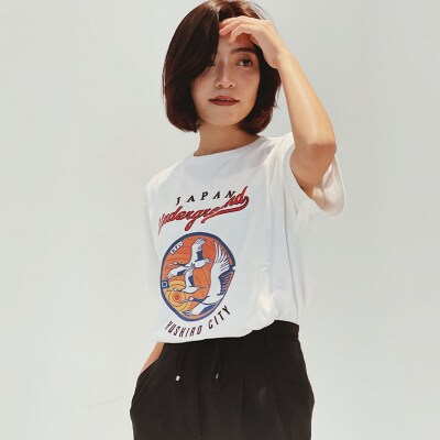 釧路市 マンホールTシャツ (白) S F4F-1548