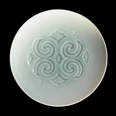 AINU×有田焼 2枚 セット 平良秀晴デザイン アイヌ 阿寒 民芸品 雑貨 F4F-2577