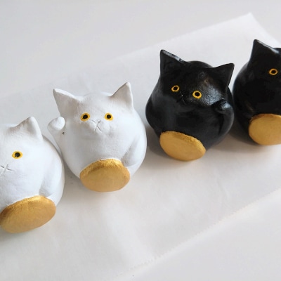 招き猫 ペアのオブジェ F4F-2984