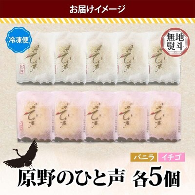 ＜無地熨斗＞原野のひと声 2種セット バニラ いちご 各5個入り計10個 F4F-5369