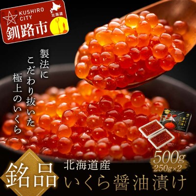 笹谷商店 新物 北海道産いくらしょう油漬500g(250g×2パック入り) F5F-0053