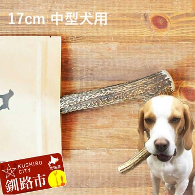 エゾ鹿の角ガム 17cm 中型犬用 北海道産 犬用ガム ペット おやつ F5F-0062