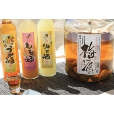 あさご果実酒三昧　2酒蔵の果実酒セット(梅酒・もも酒・ゆず酒)