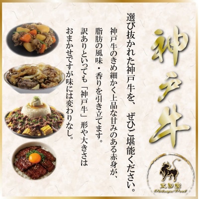 訳あり 神戸牛(神戸ビーフ)切り落とし肉 計800g ASGS1-2 【2026年4月より順次発送】