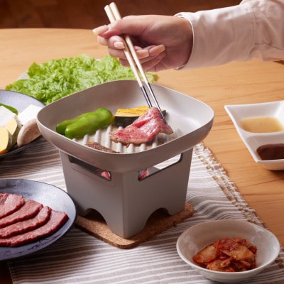 卓上グリルプレート CoYaKi ゆっくりヘルシー焼肉で心も満足【カーキ】