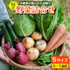 【栽培期間中農薬不使用】兵庫県の里山からお届け 旬の野菜詰め合わせ Sサイズ【5~7品目】