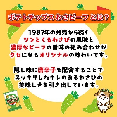 山芳製菓のポテトチップス　わさビーフ(50g×12袋)&オリジナルグッズセット