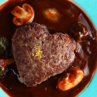 和牛セレブの神戸牛ハートハンバーグ　(2個入り)