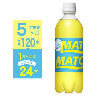 【定期便 全5回】マッチ(イエロー500mlペットボトル24本) 計120本【CA084】