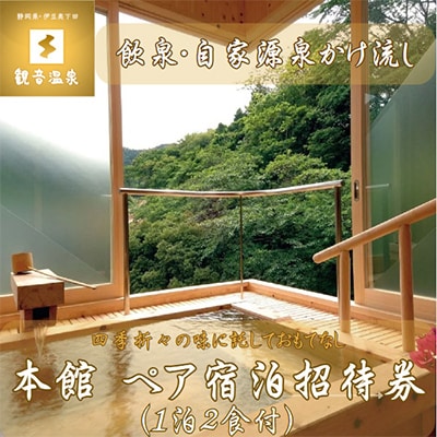 飲泉、自家源泉かけ流しの宿　観音温泉「本館」ペア宿泊券 | ふるさと納税のお礼品