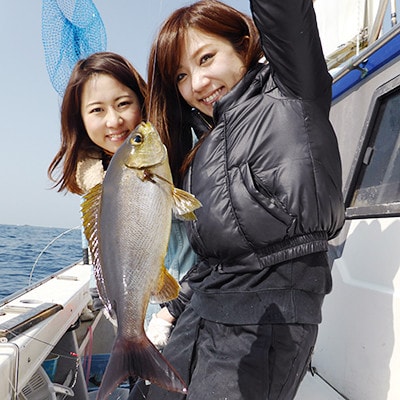 【神子元島】船での夢の大物釣り半日体験(真鯛・シマアジ、モロコ(大型クエ))
