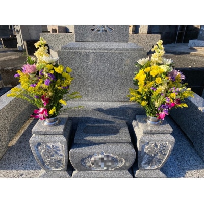 花屋が行うお墓参り代行サービス『年12回』(清掃は含まれておりません)