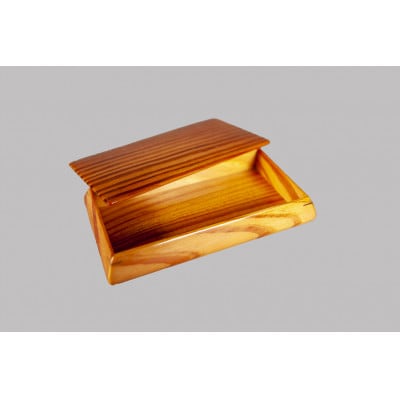 下田脂松細工　角楊枝箱(ビク)【工芸品・一点もの】
