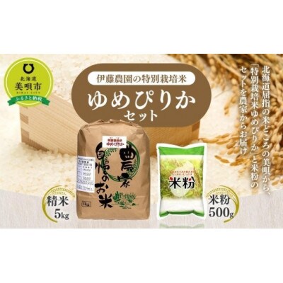 【令和6年産】伊藤農園の特別栽培米ゆめぴりかセット 精米5kg 米粉500g