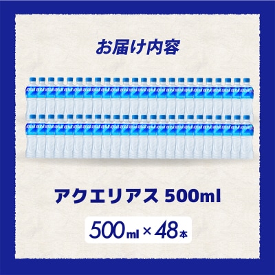アクエリアス 500mlPET 48本セット(24本×2)[014-042]