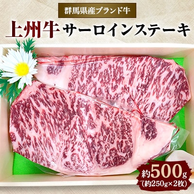 上州牛サーロインステーキ約250g×2枚(合計約500g)