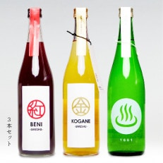 【群馬県安中市】梅酒「BENI」「KOGANE」/ 日本酒「温泉マーク1661」 720ml&times;3本