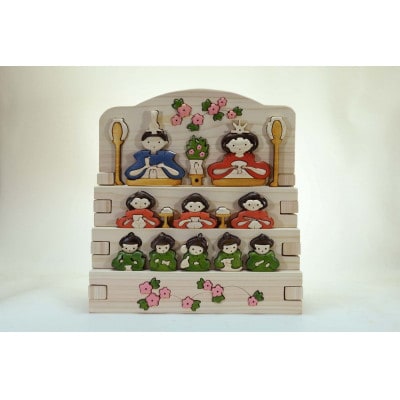 木工パズル おひなさま三段飾り(五人囃子)知育玩具 | 大阪府河内長野市