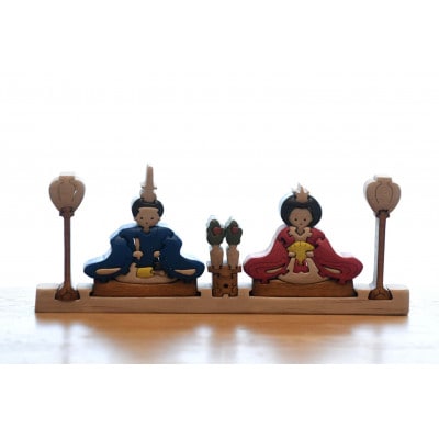おひなさま　親王飾り 木製のパズル 知育玩具
