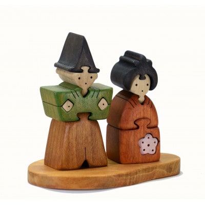 立ち雛(小)知育玩具 木製パズル