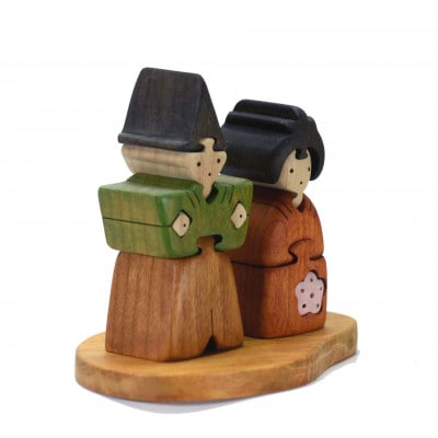 立ち雛(小)知育玩具 木製パズル