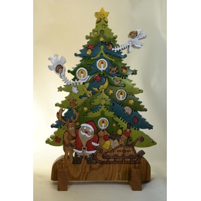 クリスマスツリー 特大サイズ 知育玩具 木製パズル