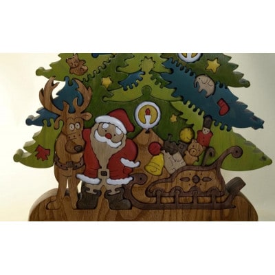 クリスマスツリー 特大サイズ 知育玩具 木製パズル