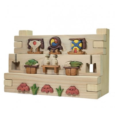 五月人形三段飾り　知育玩具 木製パズル