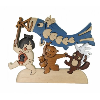 コイノボリと金太郎 知育玩具 木製パズル