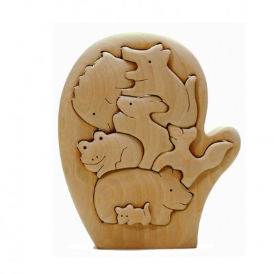 絵本のパズル　てぶくろ童話 知育玩具 木製パズル