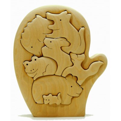 絵本のパズル　てぶくろ童話 知育玩具 木製パズル