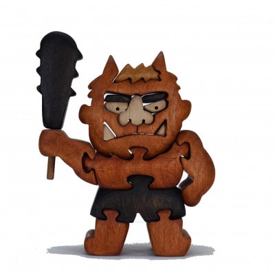 赤鬼さん　知育玩具 木製パズル