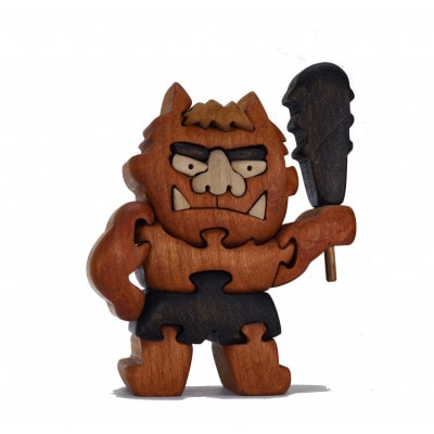 赤鬼さん　知育玩具 木製パズル