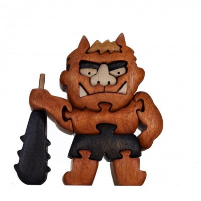 赤鬼さん　知育玩具 木製パズル