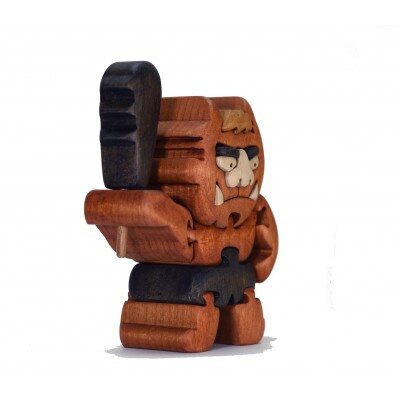 赤鬼さん　知育玩具 木製パズル