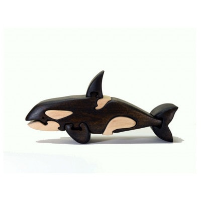 シャチの木製パズル 知育玩具