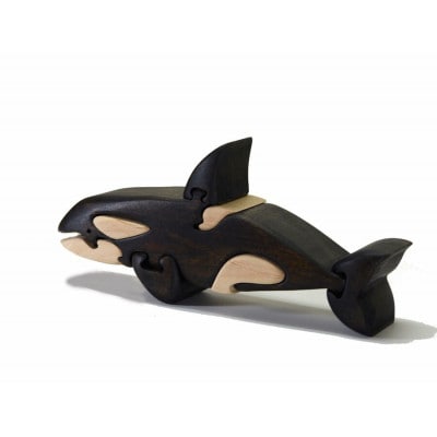 シャチの木製パズル 知育玩具