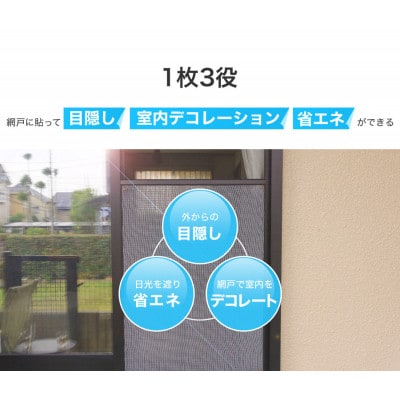 網戸をデコレーションできる目隠しシート リゾート(Q636)