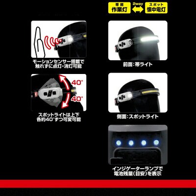 TONE トネ LEDヘッドバンドライト　A-LT32WPC