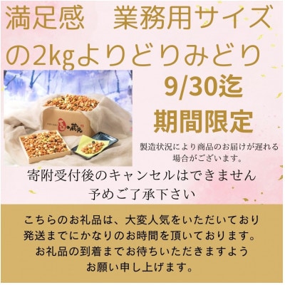 【令和7年9月限定】満足感　業務用サイズ2kgよりどりみどり